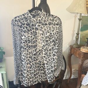 French Connection Leopard print blouse six 8.